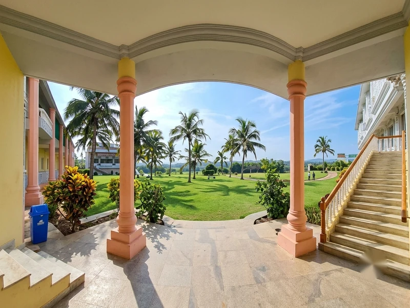 Executive family suite with living cum dining area and large balcony at Birla Guest House Puri